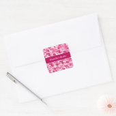 Sticker Carré Camouflage rose (Enveloppe)