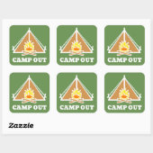 Sticker Carré Camp hors (Feuille)