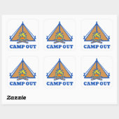Sticker Carré Camp hors (Feuille)