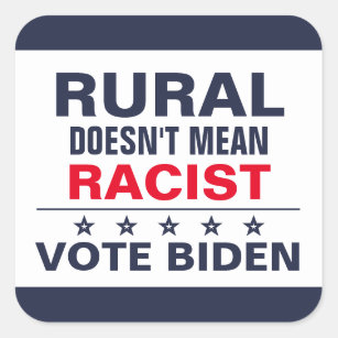Sticker Carré Campagne anti-racisme Pro-Biden Harris Vote Blue