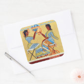 Sticker Carré campement tabouret fresque prêtres parler réplique (Enveloppe)