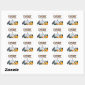 Sticker Carré Camper | Rustic Baby shower Favoriser (Feuille)