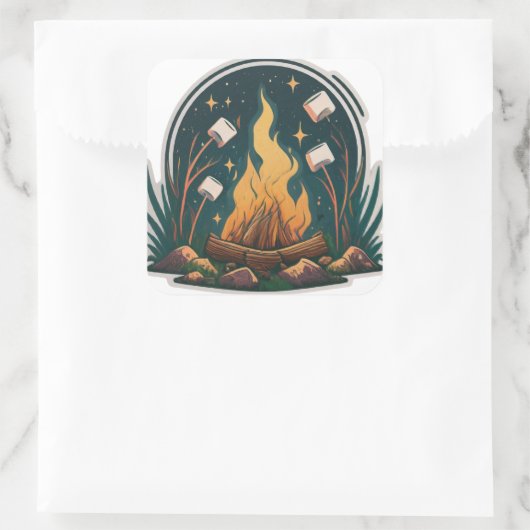 Sticker Carré Campfire Sourires (Sac)