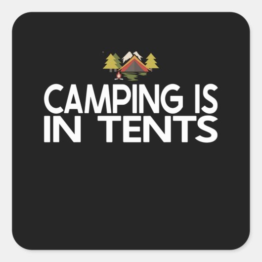 Sticker Carré Camping (Devant)