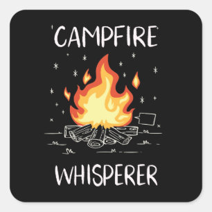 Sticker Carré Camping