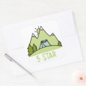 Sticker Carré Camping cinq étoiles (Enveloppe)