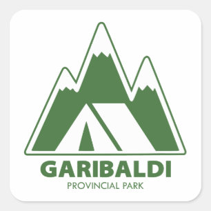 Sticker Carré Camping dans les montagnes du parc provincial Gari