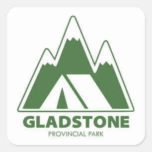 Sticker Carré Camping dans les montagnes du parc provincial Glad