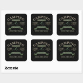 Sticker Carré Camping extérieur vie de camping (Feuille)