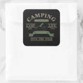 Sticker Carré Camping extérieur vie de camping (Sac)