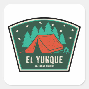 Sticker Carré Camping forestier national El Yunque