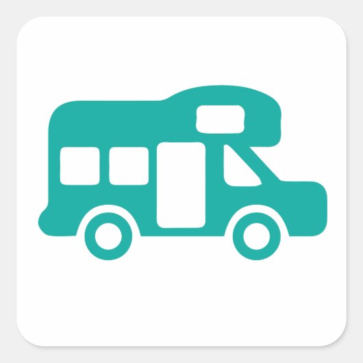 Sticker Carré Camping Motorhome (Devant)
