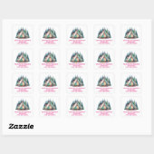 Sticker Carré Camping Sleepover Anniversaire Fête Favoriser (Feuille)