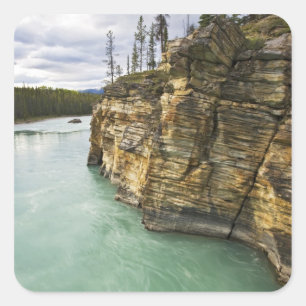 Sticker Carré Canada, Alberta, parc national de Jasper, Athabasc