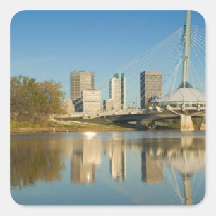Sticker Carré CANADA, Manitoba, Winnipeg : Esplanade Riel 2