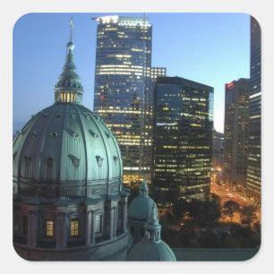 Sticker Carré Canada, Québec, Montréal. Centre-ville de Montr