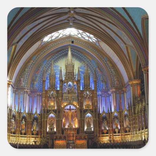 Sticker Carré Canada, Québec, Montréal. Intérieur de Notre 2 (Devant)