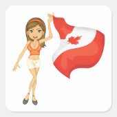 Sticker Carré canadien (Devant)