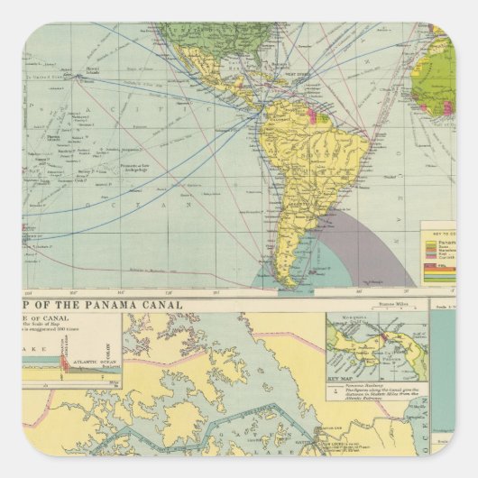 Sticker Carré Canal de Panama (Devant)