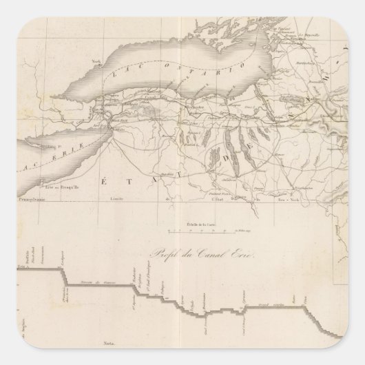 Sticker Carré Canal Erie (Devant)