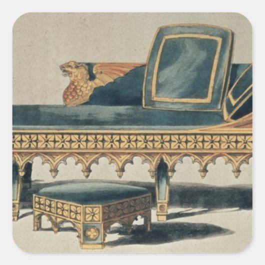 Sticker Carré Canapé gothique du "Référentiel des Arts" (Devant)