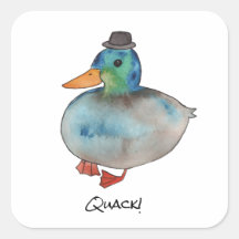 Canard avec casquette