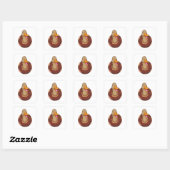 Sticker Carré Canard avec Donut (Feuille)