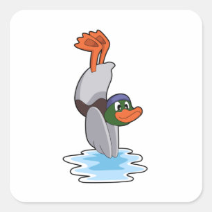 Sticker Carré Canard avec stand dans l'eau.PNG