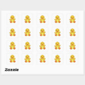Sticker Carré Canard Cute Canards Canards Kits Bébé Oiseau (Feuille)