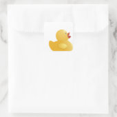 Sticker Carré Canard en caoutchouc jaune (Sac)