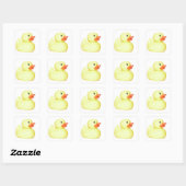 Sticker Carré Canard en caoutchouc jaune (Feuille)