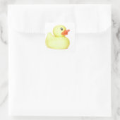 Sticker Carré Canard en caoutchouc jaune (Sac)