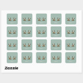 Sticker Carré Canards colverts (Feuille)