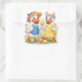 Sticker Carré Canards de Pâques (Sac)