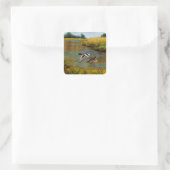 Sticker Carré Canards-Majards Survolant L'Étang (Sac)