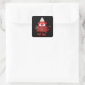 Sticker Carré Candy Corn Devil Halloween (Sac)