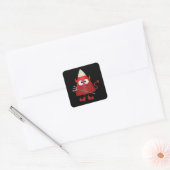 Sticker Carré Candy Corn Devil Halloween (Enveloppe)