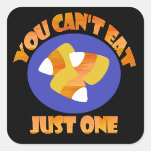 Sticker Carré Candy Corn Vous ne pouvez pas manger juste un desi