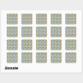 Sticker Carré Candy pattern | Lollies 1lipop (Feuille)