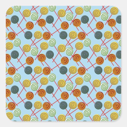 Sticker Carré Candy pattern | Lollies 1lipop (Devant)