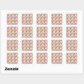 Sticker Carré Candy pattern | Lollies pattern | lollipop 2 (Feuille)