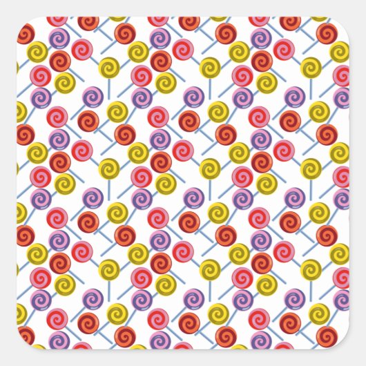 Sticker Carré Candy pattern | Lollies pattern | lollipop 2 (Devant)