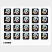 Sticker Carré Canettes surf (Feuille)