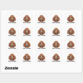 Sticker Carré Caniche (Feuille)