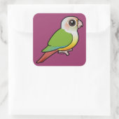 Sticker Carré Cannelle Birdorable Conure à joues vertes (Sac)