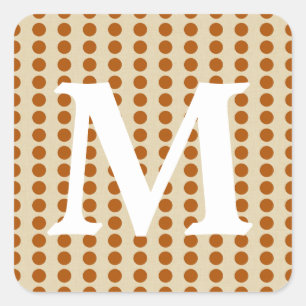 Sticker Carré Cannelle épice Moods Doses avec Monogramme initial