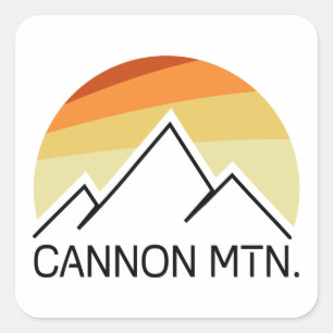 Sticker Carré Cannon Mountain New Hampshire Retro