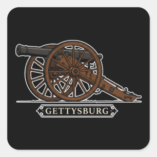 Sticker Carré Canon de Gettysburg