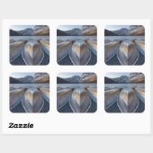 Sticker Carré Canot Au Lac (Feuille)