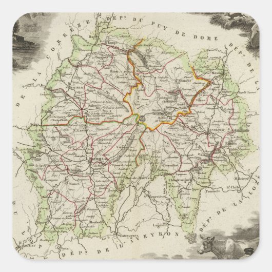 Sticker Carré Cantaloupe (Devant)